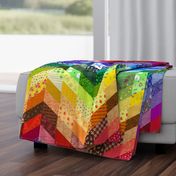 rainbow chevron cheater quilt