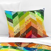 rainbow chevron cheater quilt