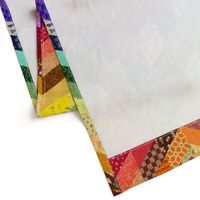 rainbow chevron cheater quilt