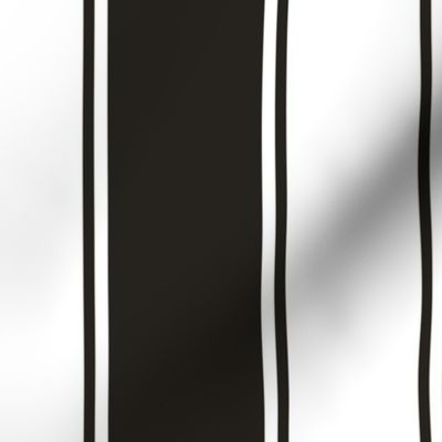 Warm Black Large French  Awning Stripe 