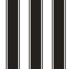 Warm Black Large French  Awning Stripe 