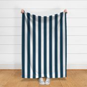 Navy Large French  Awning Stripe 