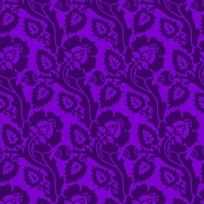 Renaissance floral, "heraldic" purple (purpure)