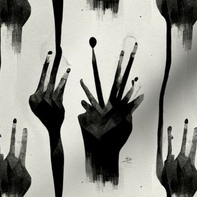 Hand gestures, silhouettes