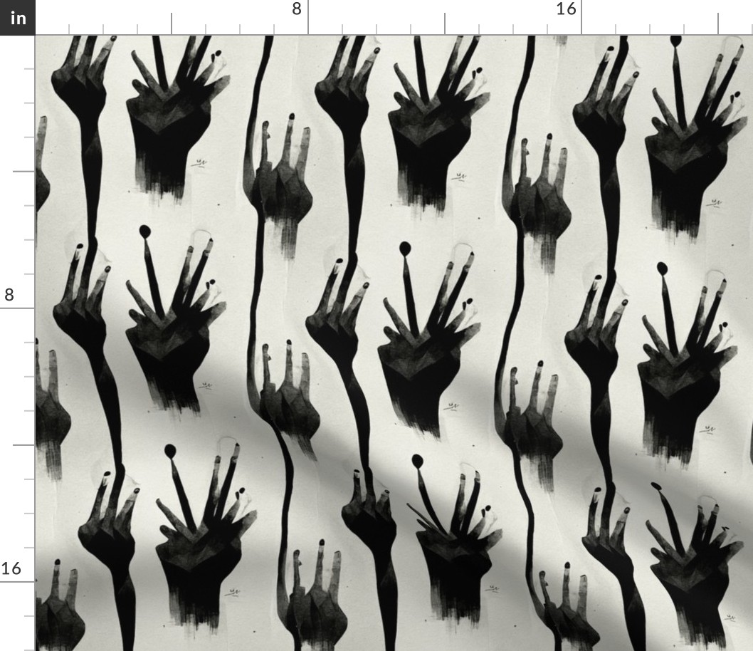 Hand gestures, silhouettes