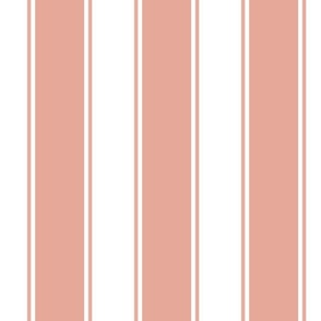 Terracotta Large French  Awning Stripe 