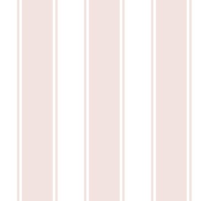 Petal Pink Large French  Awning Stripe 