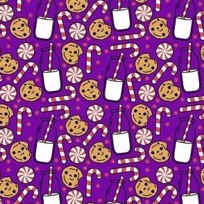 Santa's Milk and Cookies, purple