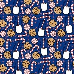 Santa's Milk and Cookies, navy