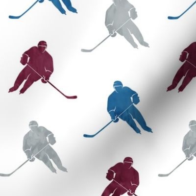 hockey players - grey/maroon/blue  - LAD22
