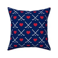 hockey & hearts - ice hockey - navy/red - LAD22