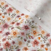 ( small) Pretty watercolor floral, botanical florals, neutral 