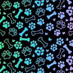 Dog Paw Fabric, Wallpaper and Home Decor