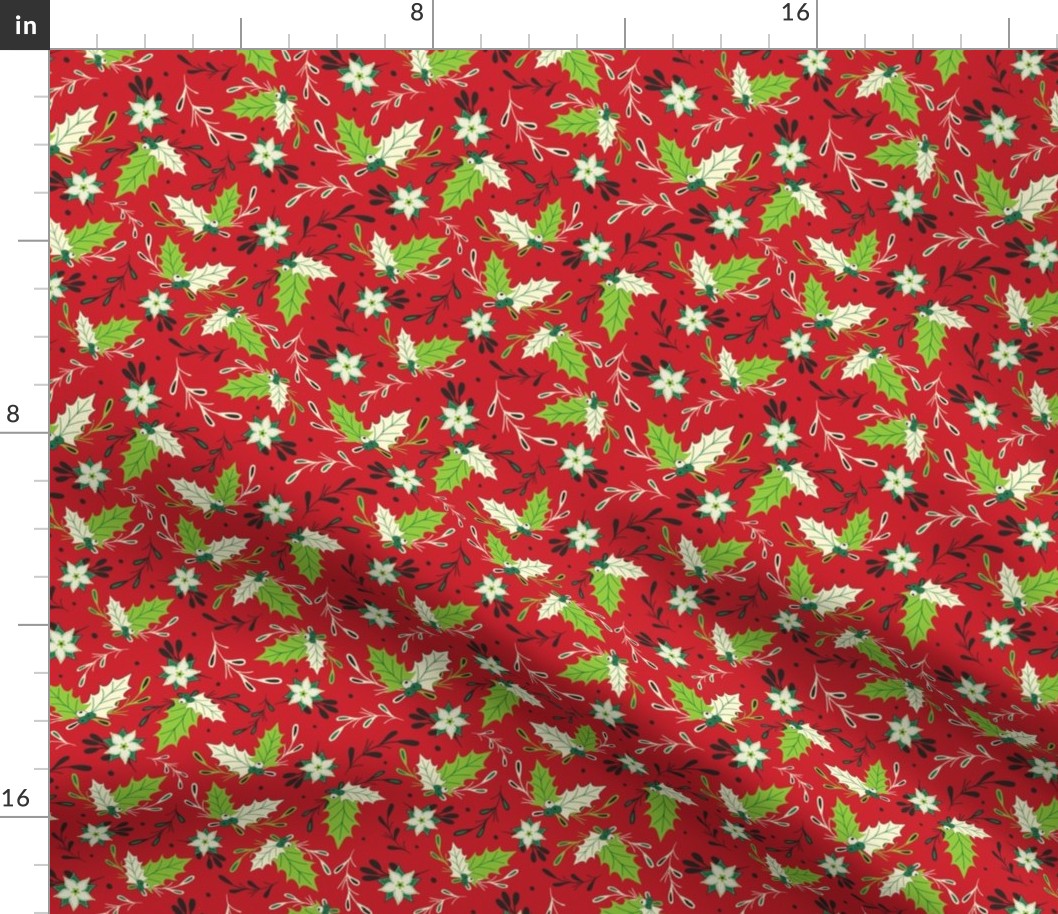 Christmas Holly, Red 6 in 