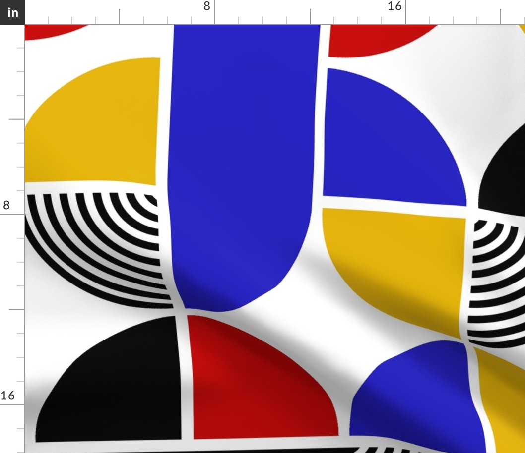 bauhaus midcentry circles in primary XL