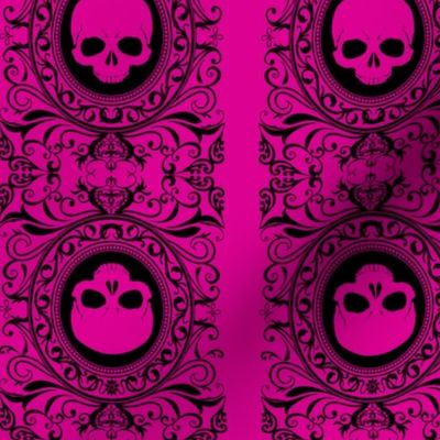 Magnificent Magenta Skull Cameo