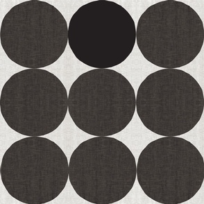 Black and Gray Circles-on light gray texture (large scale)