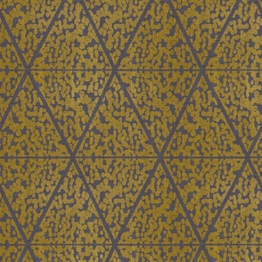Spotted Triangle-gold on gray (large scale)