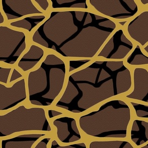 Kinsugi Series 3 - Gold and Black on Textured Chocolate