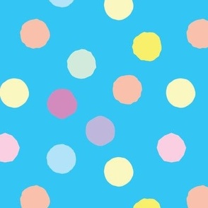 Pink Dots on Blue