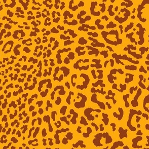 Leopard Print on Marigold Orange