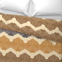 Ombre geometric pattern on tan