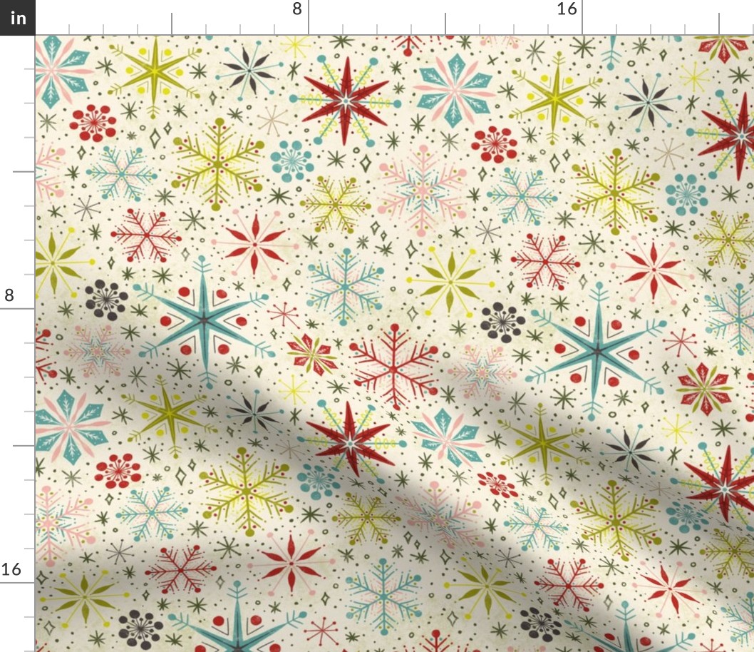 Retro Vintage Snowflakes for Christmas and Winter