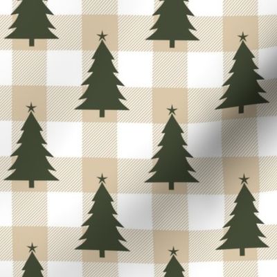 christmas tree gingham check