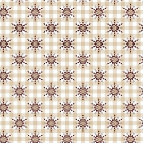 snowflake gingham check