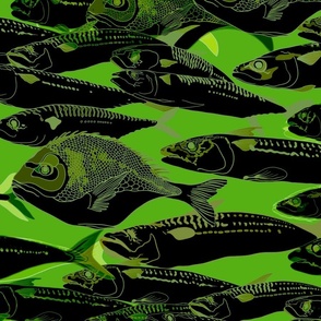 Fish in bright green 