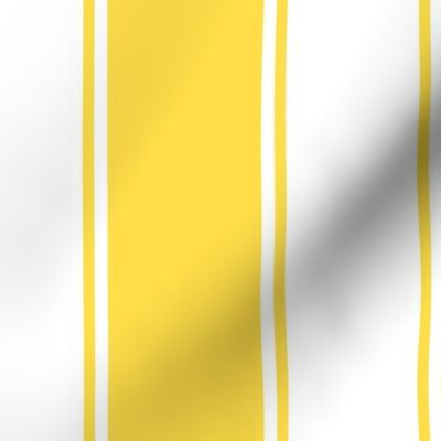 Bold Yellow Large French Awning Stripe  copy 2