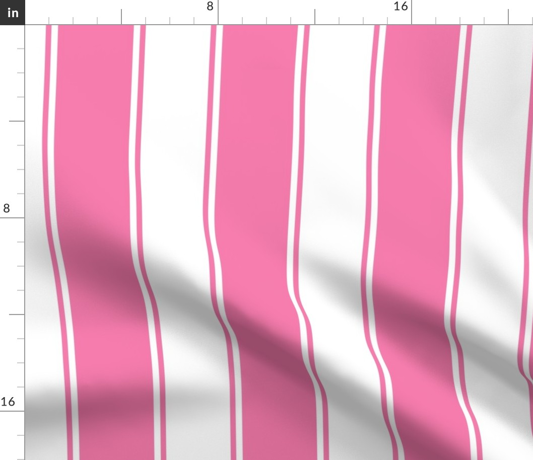 Valentine Pink Large French Awning Stripe  copy 4