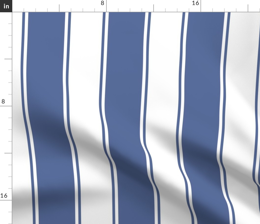 Periwinkle Blue Large French Awning Stripe  copy 4