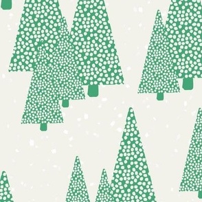 Christmas Trees in Green