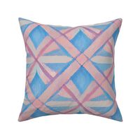 pink and blue plaid, pastel