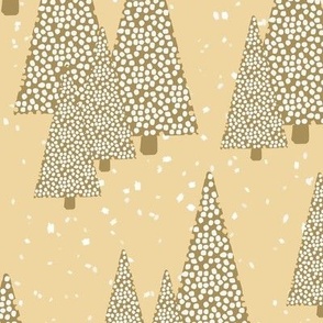 Christmas Trees - Light Gold