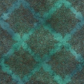 Patina Damask Aged Green 1