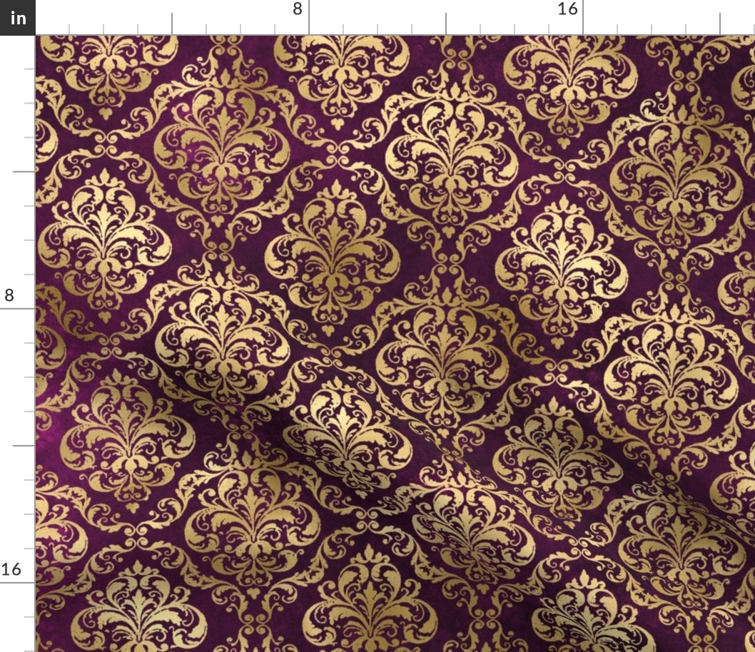 purple and gold damask 2