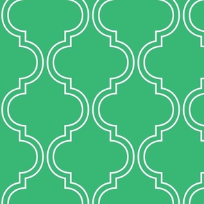 double quatrefoil solid lines gummy green - kids jumbo brights - perfect for wallpaper, curtains, bedding
