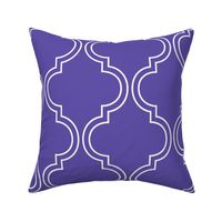 double quatrefoil solid lines purple fizz - kids jumbo brights - perfect for wallpaper, curtains, bedding