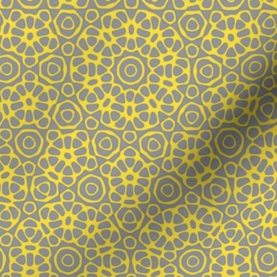 Flower quasicrystal in yellow and grey