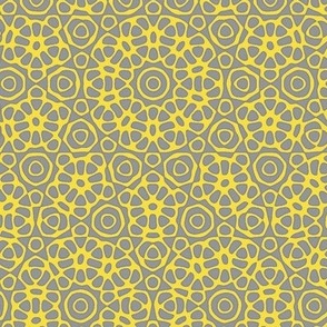 Flower quasicrystal in yellow and grey