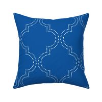 double quatrefoil heart lines dazzled blue - kids jumbo brights - perfect for wallpaper curtains bedding