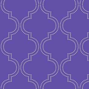 double quatrefoil heart lines purple fizz - kids jumbo brights - perfect for wallpaper curtains bedding