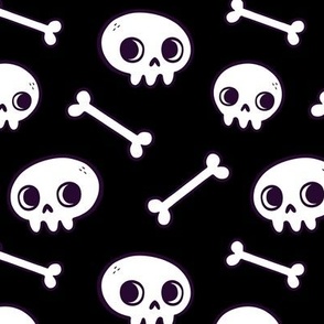 Cute Skulls - Black (Medium Scale)