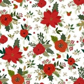 Red Winter Florals