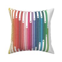 Choose colour and joy 18"x18" PILLOW panel // white background heart with pencils in rainbow colours