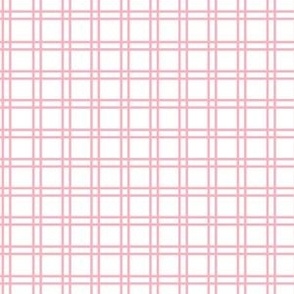 Pink and white rattan squares