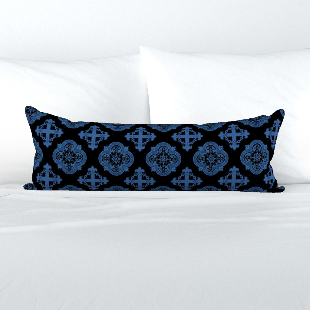 Celtic Damask Large blue