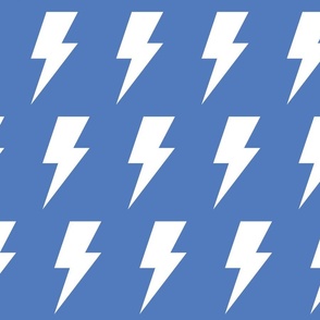 lightning bolts berry blue inverted - kids jumbo brights - perfect for wallpaper curtains bedding